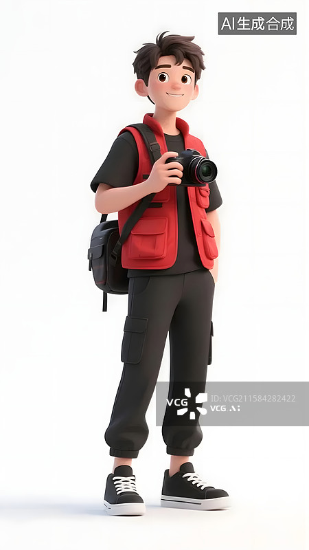 【AI数字艺术】AIGC：：3D人物 专业摄影师图片素材