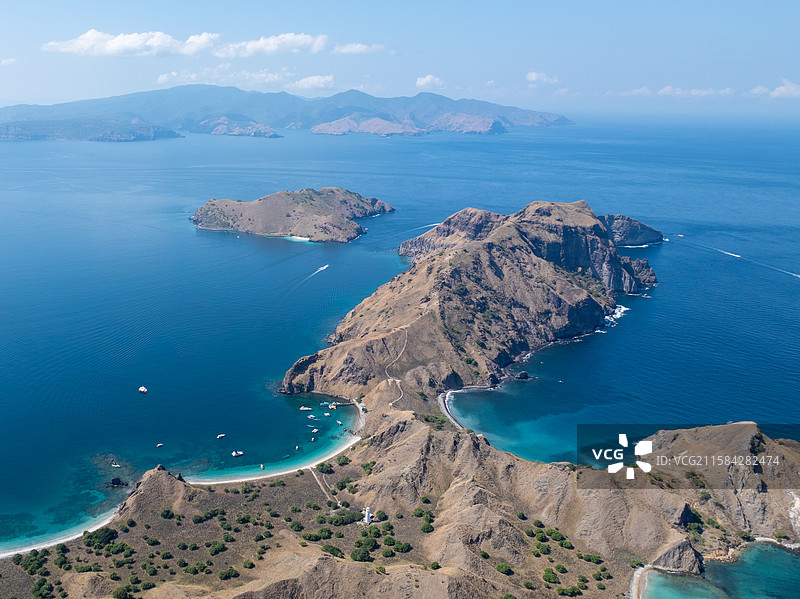 印尼 科莫多岛 帕达尔岛 航拍 Komodo Island and Padar Island,图片素材