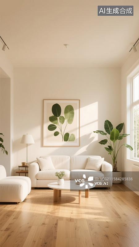 【AI数字艺术】现代简约起居室客厅图片素材