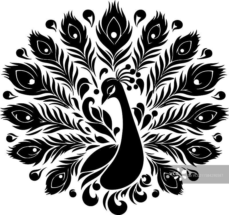 孔雀图标图片素材