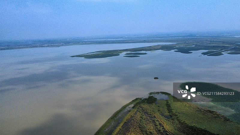 湖北沉湖湿地省级自然保护区航拍俯瞰图片素材