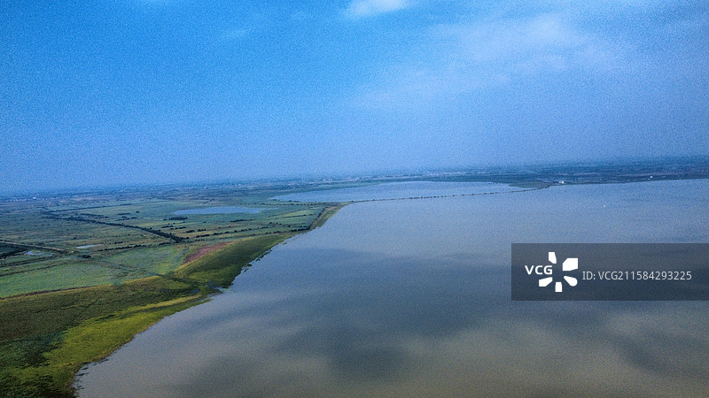 湖北沉湖湿地省级自然保护区航拍俯瞰图片素材