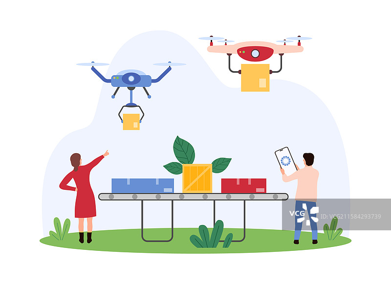 智能仓库自主机器人运输图片素材