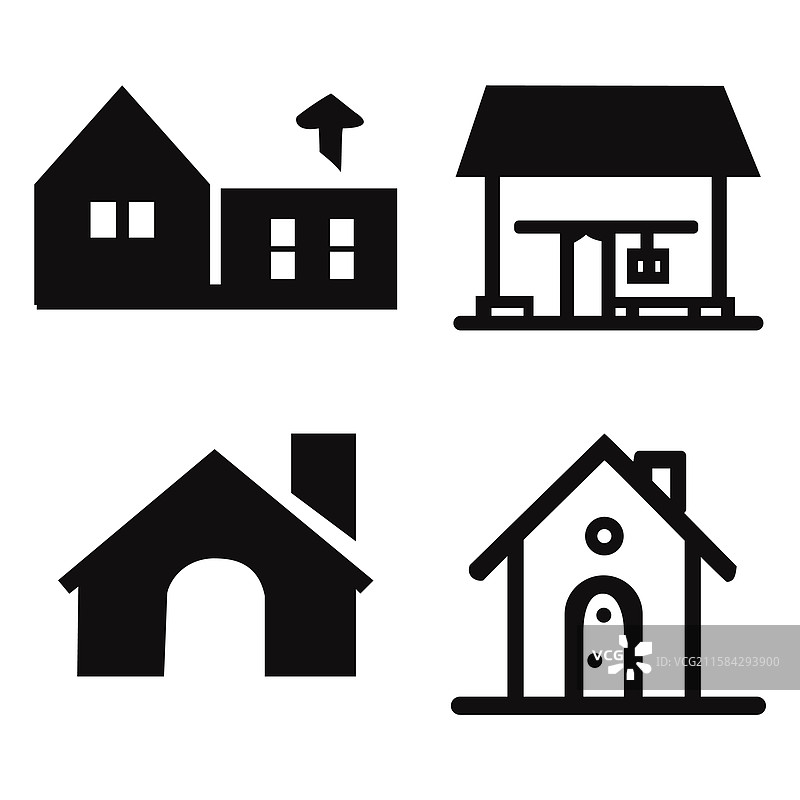 优雅的房屋艺术 - 高质量EPS文件图片素材