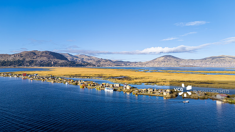 秘鲁普诺 的的喀喀湖 乌罗斯浮岛（Uros Floating Islands）图片素材