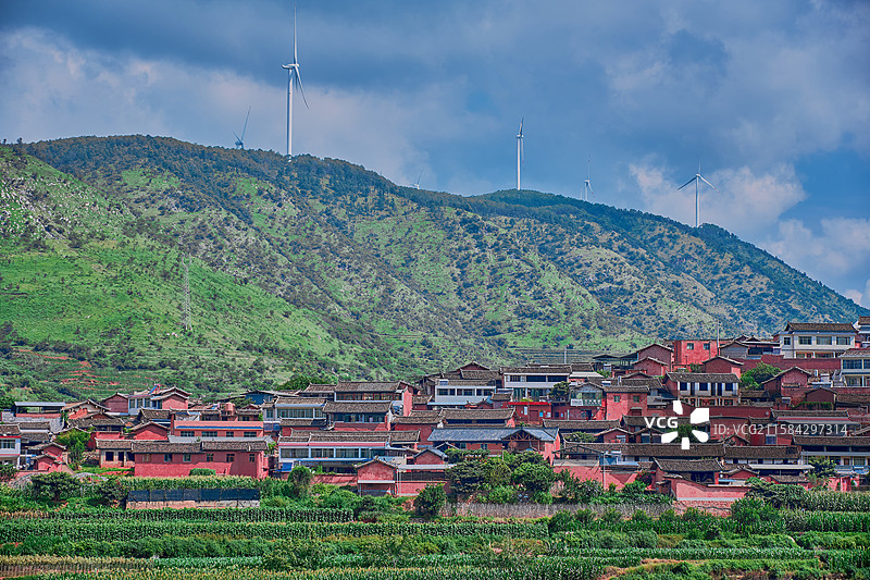 远眺迤沙拉村图片素材