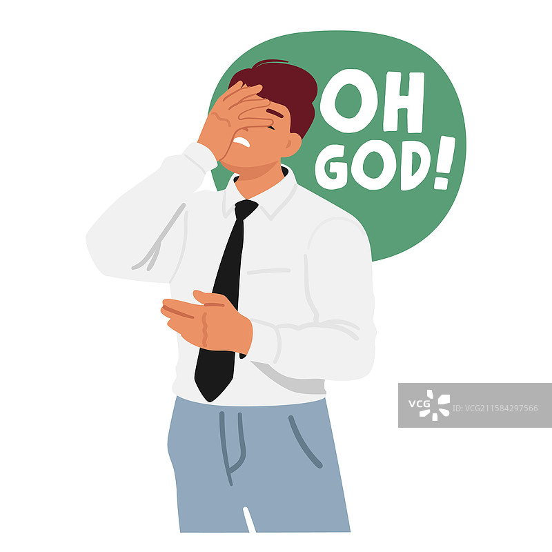 年轻商人卡通角色的情感图片素材