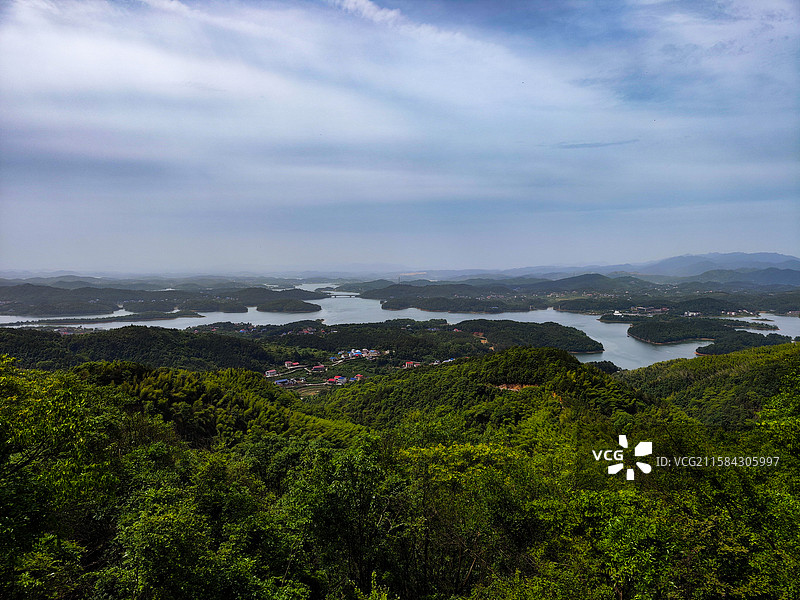 娄底双峰税水府庙景区远景图片素材