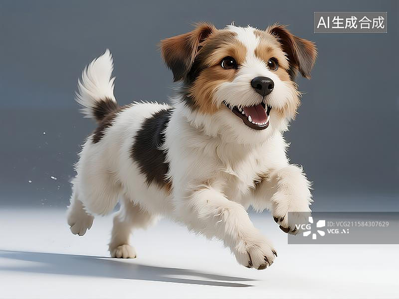 【AI数字艺术】卡通建模狗狗古牧犬图片素材