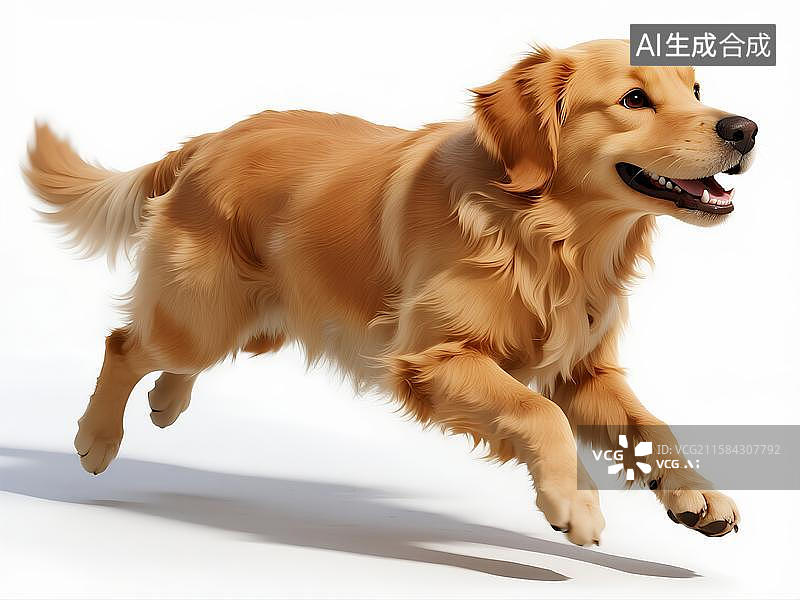 【AI数字艺术】卡通建模狗狗金毛拉布拉多图片素材