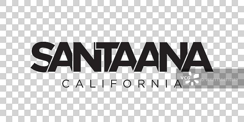 圣安娜，加利福尼亚，美国 文字标语设计图片素材