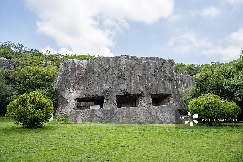 南京阳山碑材景区碑首图片素材