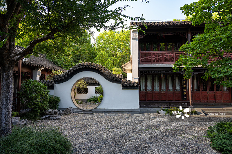 中国南京瞻园：明代江南古典园林，江南四大名园之一，太平天国历史博物馆图片素材