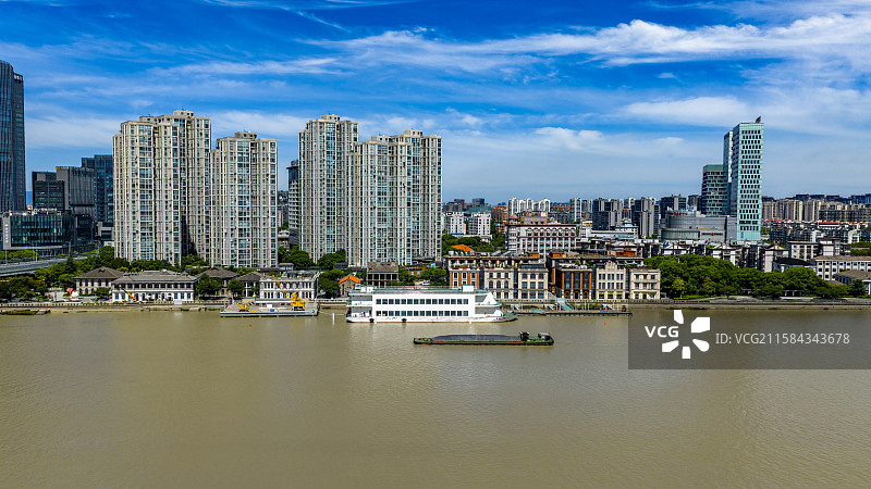 宁波老外滩航拍图片素材