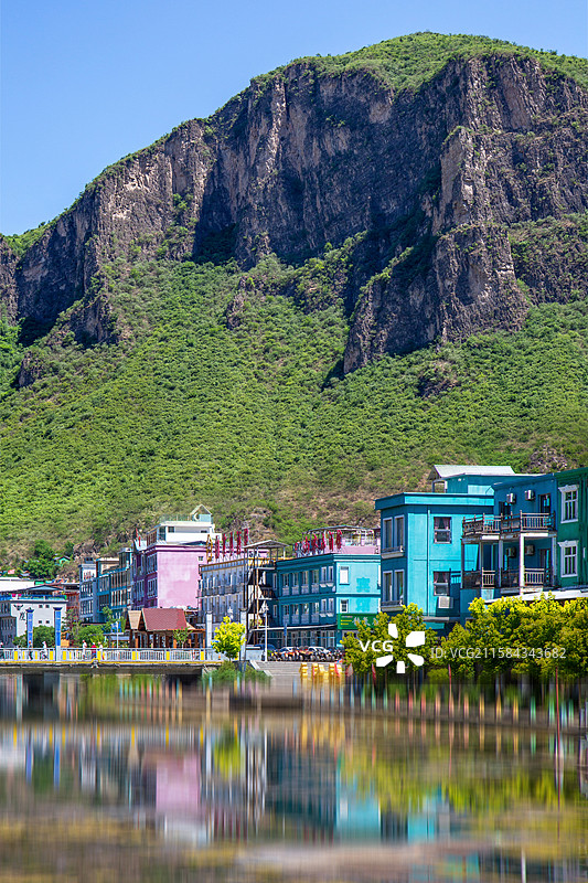 河北省涞水县野三坡景区“七彩小镇”图片素材