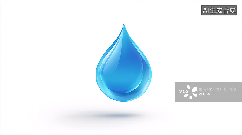 【AI数字艺术】晶莹剔透的水滴图片素材