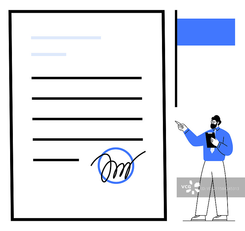 商务专业人士展示签署的文件图片素材