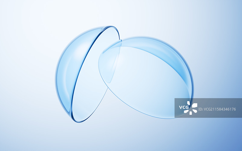 透明隐形眼镜三维渲染图片素材