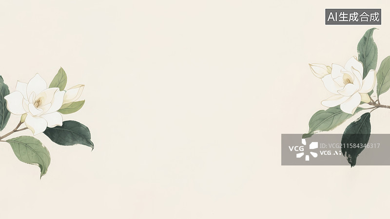 【AI数字艺术】水墨画两侧图片素材