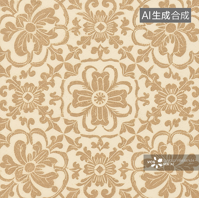 【AI数字艺术】中式传统花纹设计图片素材