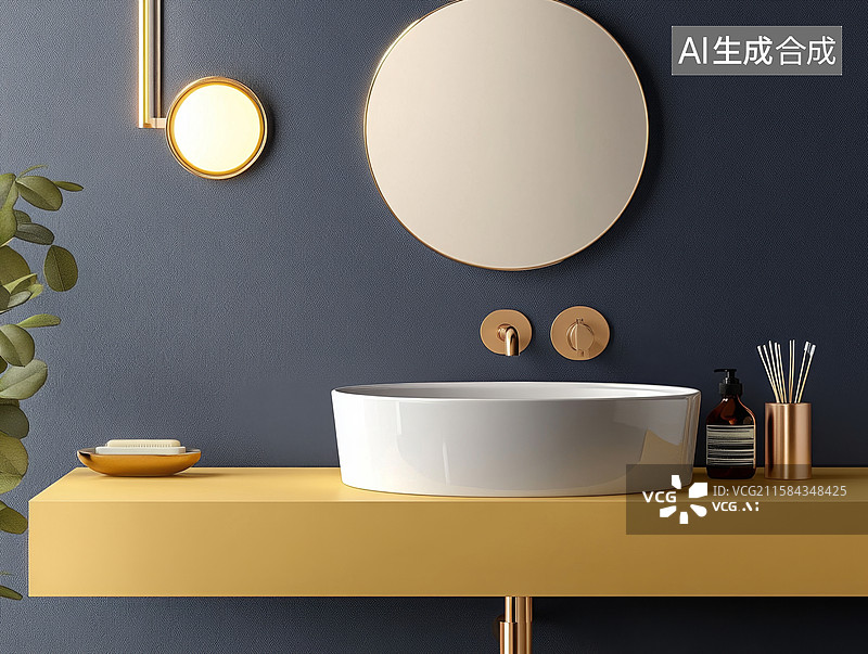 【AI数字艺术】现代简约浴室设计图片素材