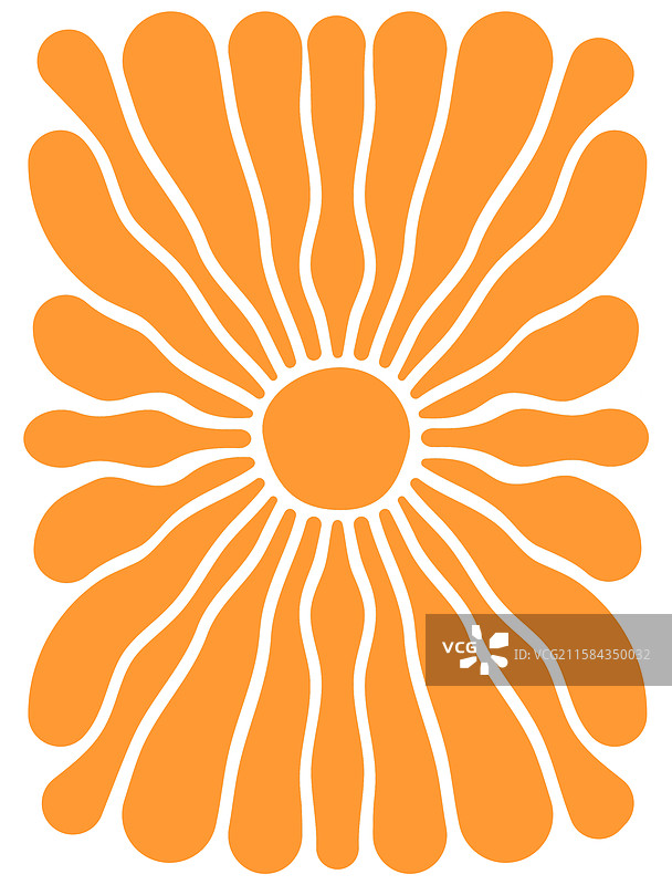 波浪形橙色阳光背景与阳光射线图片素材