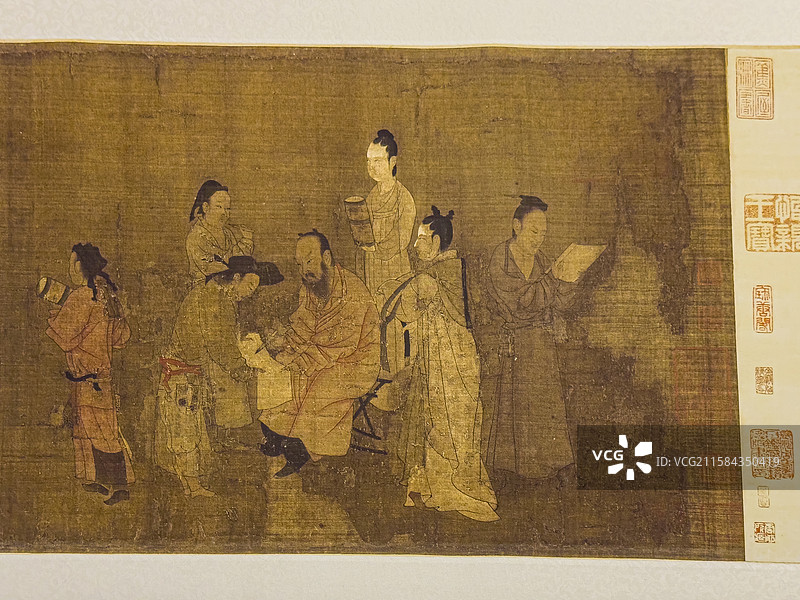 北齐 北齐校书图 美国波士顿美术馆图片素材