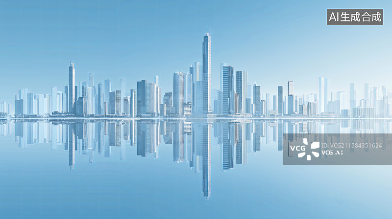 【AI数字艺术】汽车广告背景图——抽象发光城市天际线与光滑广场图片素材