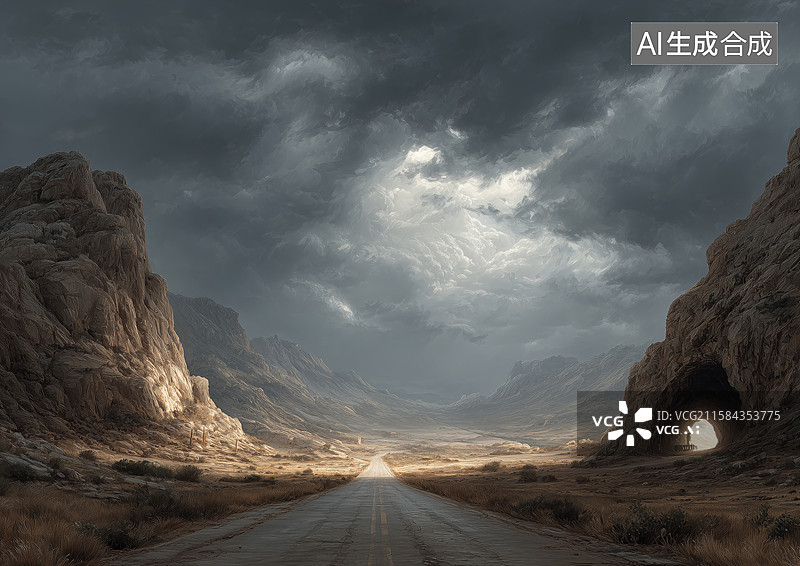 【AI数字艺术】汽车广告背景自然图图片素材