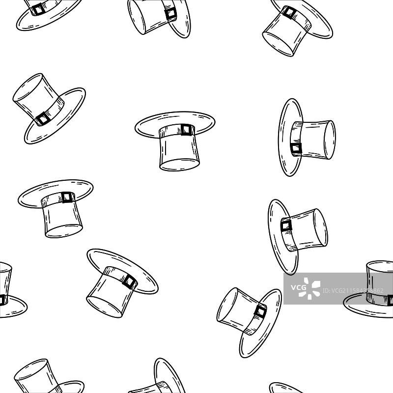 探索奇幻的高顶帽图案图片素材