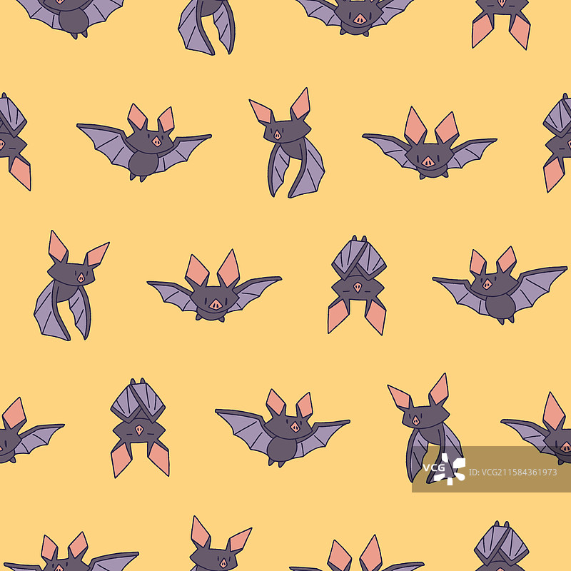 蝙蝠无缝图案背景用于印刷面料图片素材