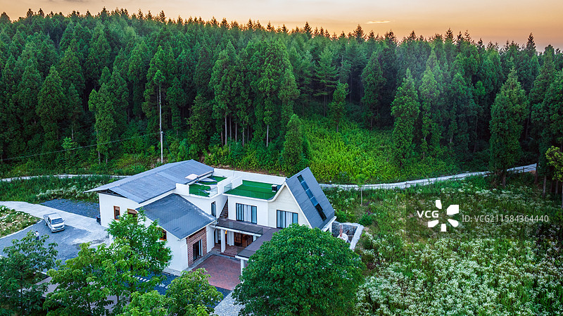 湖北恩施太山庙高端民宿风景图片素材