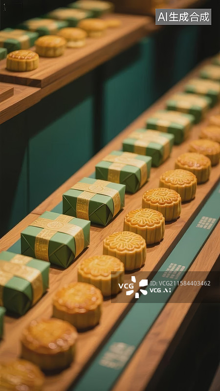 【AI数字艺术】面包店展示柜图片素材