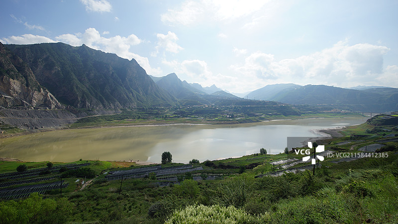 中国洮砚之乡——甘肃甘南卓尼县洮砚镇风光绮丽图片素材