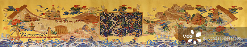 南京云锦，丝绸之路，丝路华章图片素材