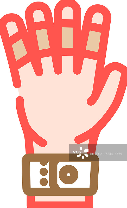 氯丁橡胶手套 水上旅行 旅游 彩色图标图片素材