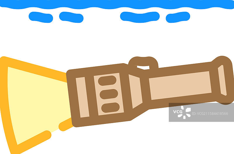 防水手电筒 水上旅行 旅游 色彩图片素材