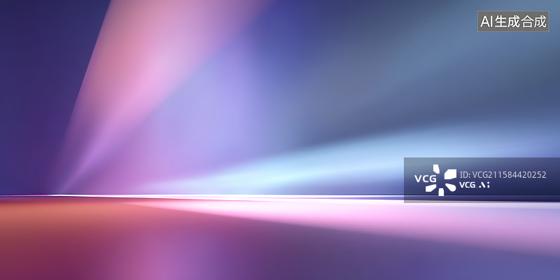 【AI数字艺术】蓝紫色舞台灯光光照效果纯色科技背景图片素材