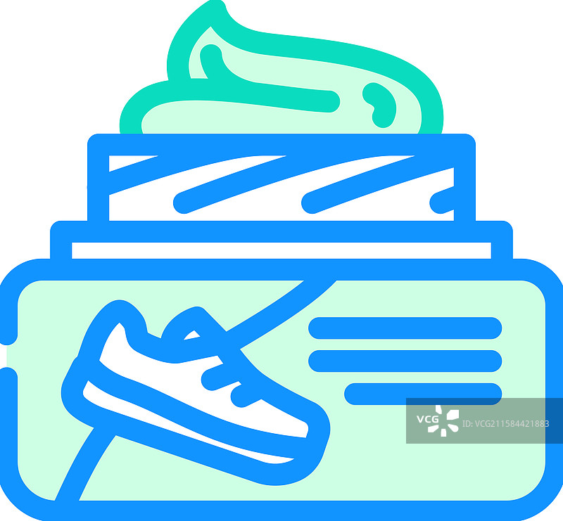 石油膏跑步配件彩色图标图片素材