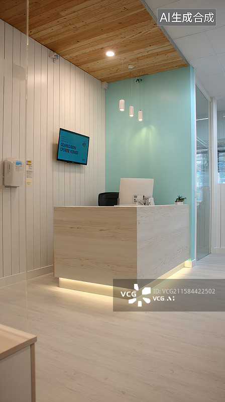 【AI数字艺术】现代简约接待台图片素材