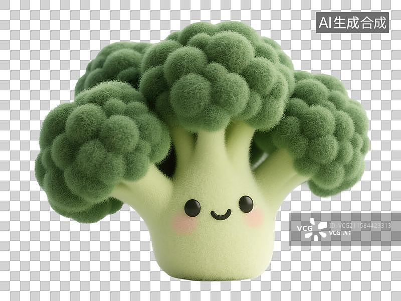 【AI数字艺术】可爱3D西兰花插画创意抽象商业背景与透明元素儿童读物、杂志封面企业活动横幅奇思妙想农业经济增长创新图片素材