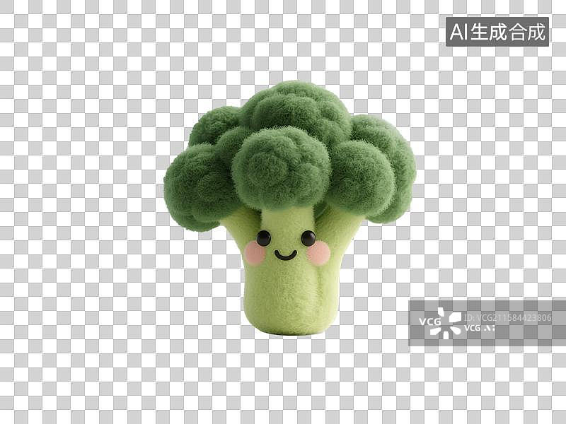 【AI数字艺术】可爱3D西兰花插画创意抽象商业背景与透明元素儿童读物、杂志封面企业活动横幅奇思妙想农业经济增长创新图片素材