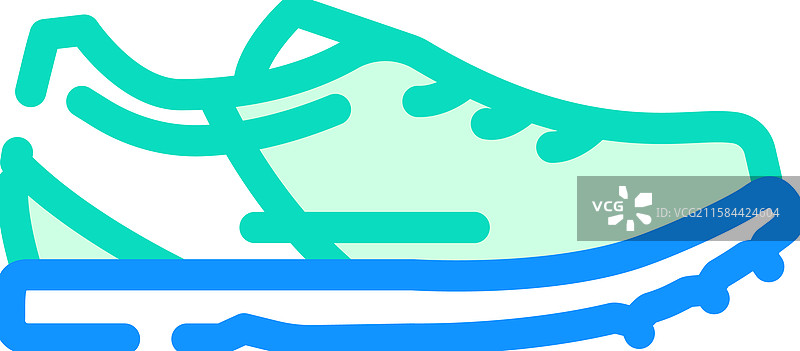 跑步鞋钉鞋配件彩色图标图片素材