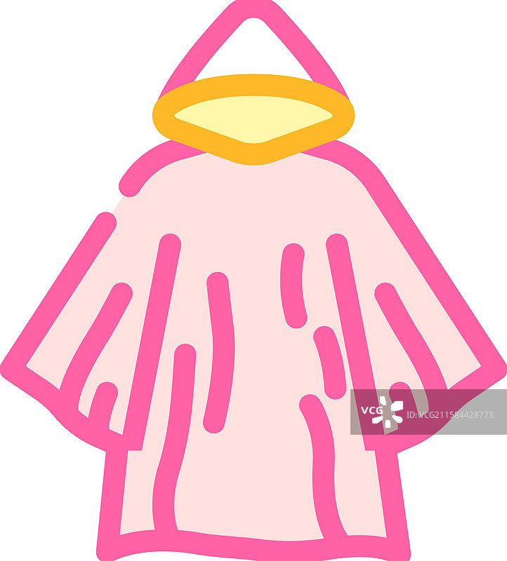 超轻登山斗篷帐篷彩色图标图片素材