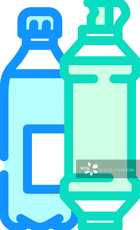 超轻徒步水过滤器彩色图标图片素材