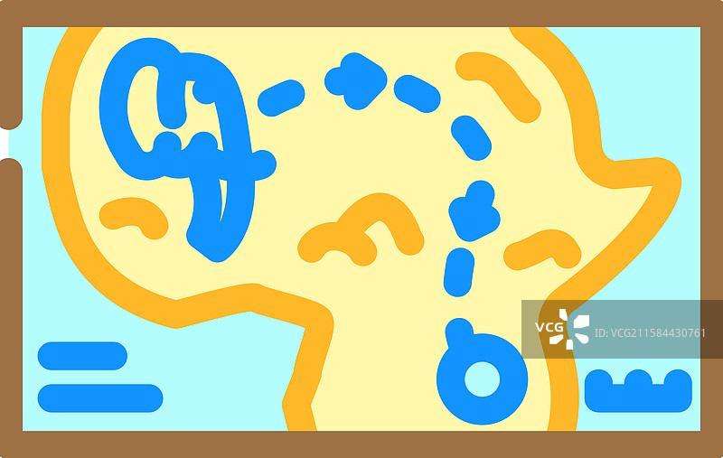 动物迁徙路径彩色图标图片素材