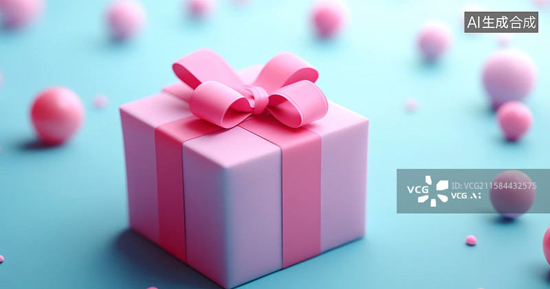 【AI数字艺术】精致礼物盒子背景图片素材