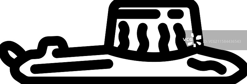 喷雾裙皮划艇水上旅行旅游线条图标图片素材