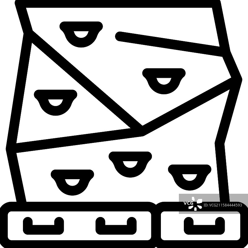 攀岩用的垫子和抱石线条图标图片素材