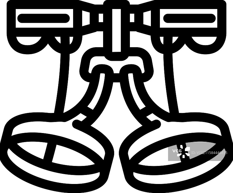 攀岩安全带线条图标图片素材